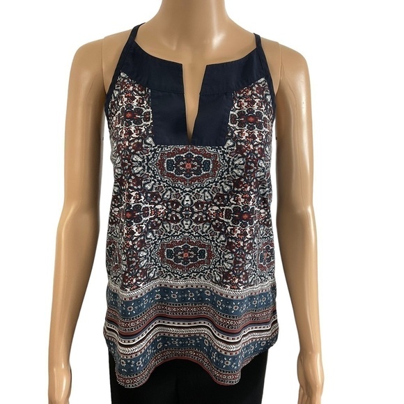 Athleta size XS Medallion Dunes V-neck Tank Top style 708302 - Picture 1 of 10